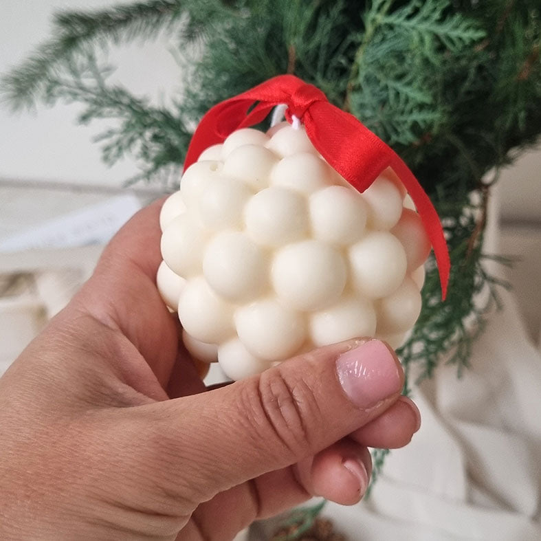 Candela Artigianale in Cera di Soia –Candele Melograno Porta Fortuna