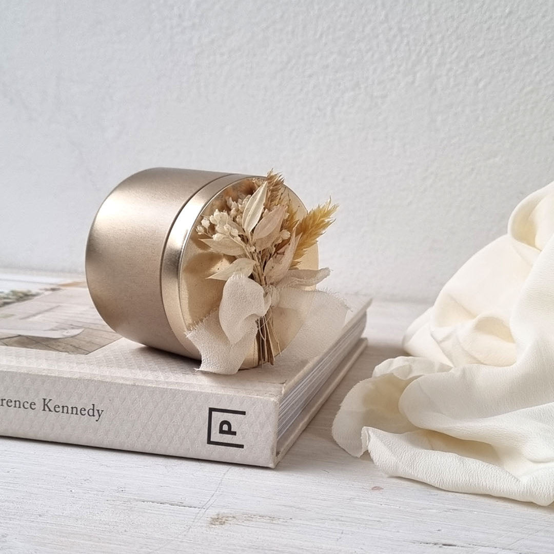 Candela Tin color oro antico