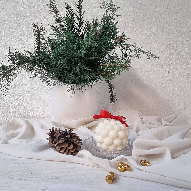 Candela Artigianale in Cera di Soia –Candele Melograno Porta Fortuna