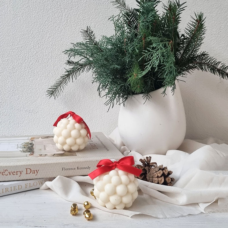 Candela Artigianale in Cera di Soia –Candele Melograno Porta Fortuna