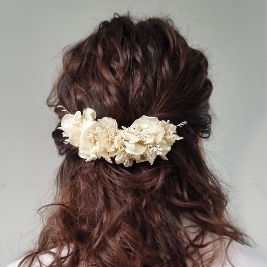 Pettine per capelli con fiori essiccati