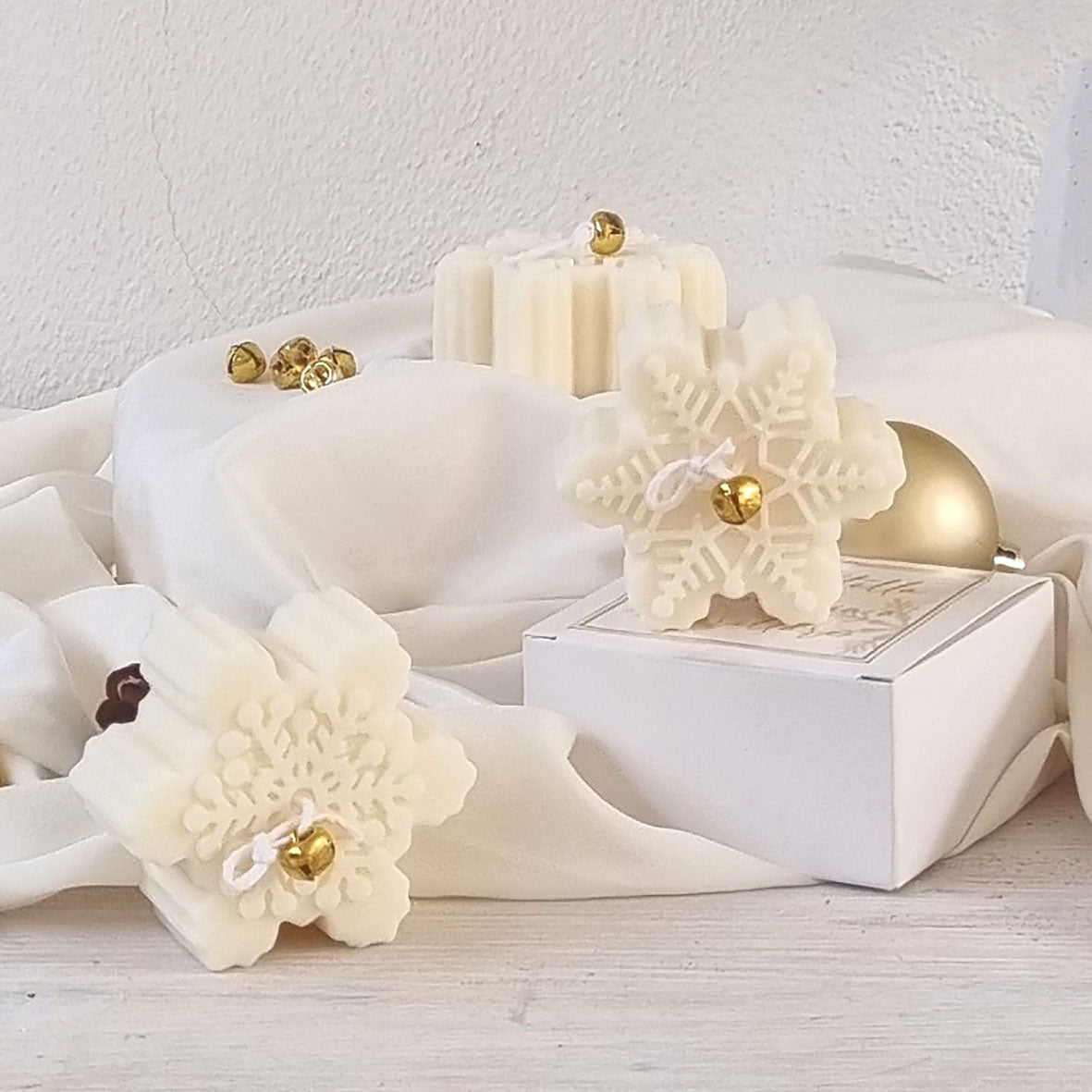 Candela Artigianale in Cera di Soia – Fiocco di Neve - Stella