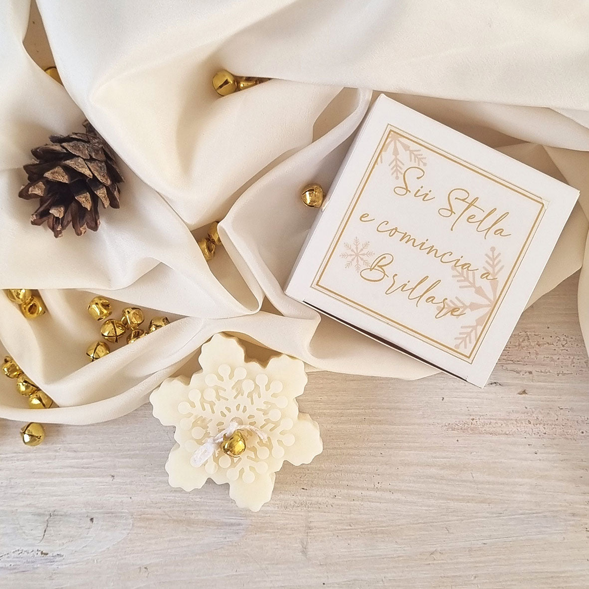 Candela Artigianale in Cera di Soia – Fiocco di Neve - Stella