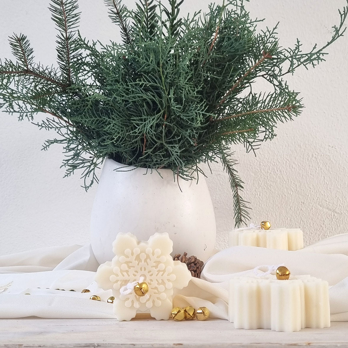 Candela Artigianale in Cera di Soia – Fiocco di Neve - Stella