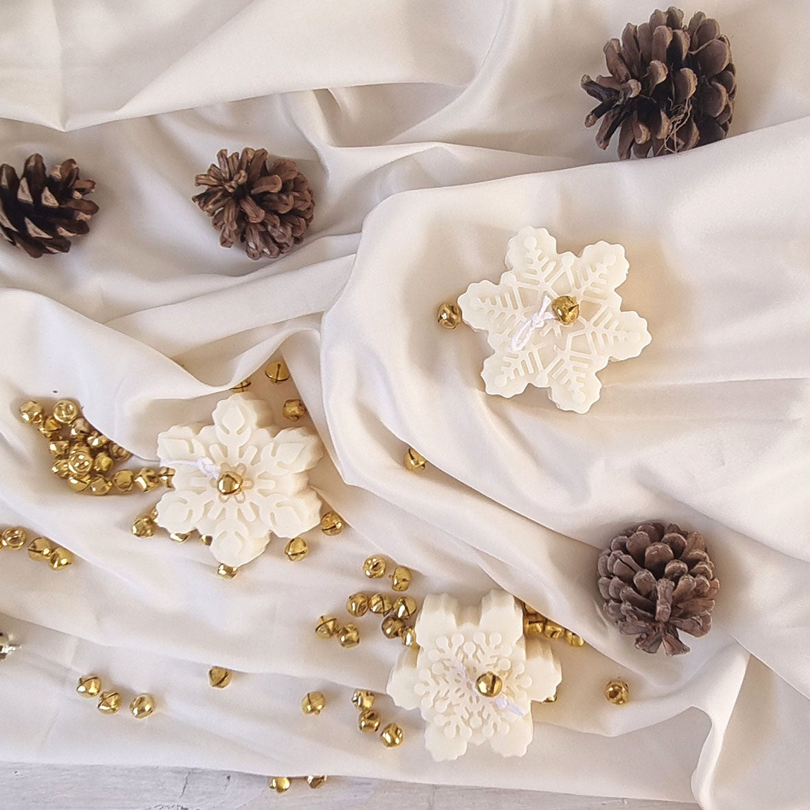 Candela Artigianale in Cera di Soia – Fiocco di Neve - Stella